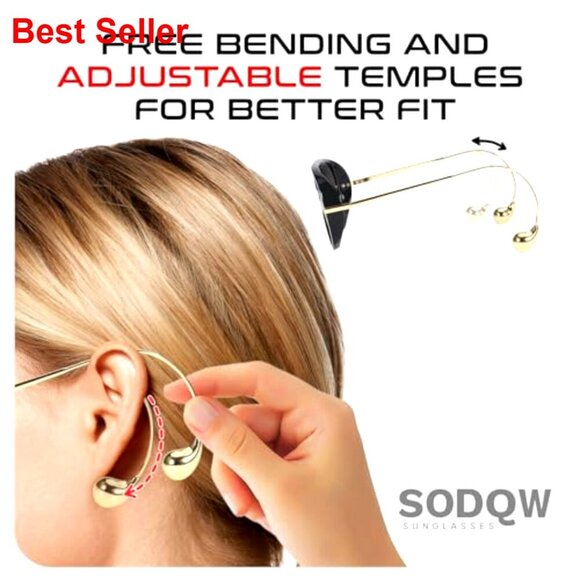 Oversized Aviator Sunglasses with Earring-Friendly Temples, UV Protection main image 6